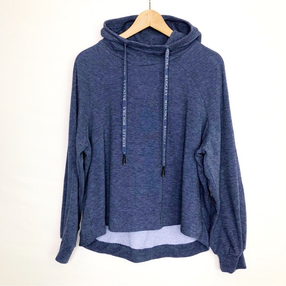 Badgley Mischka Blue drawstring, hooded sweatshirt - Picture 1 of 9